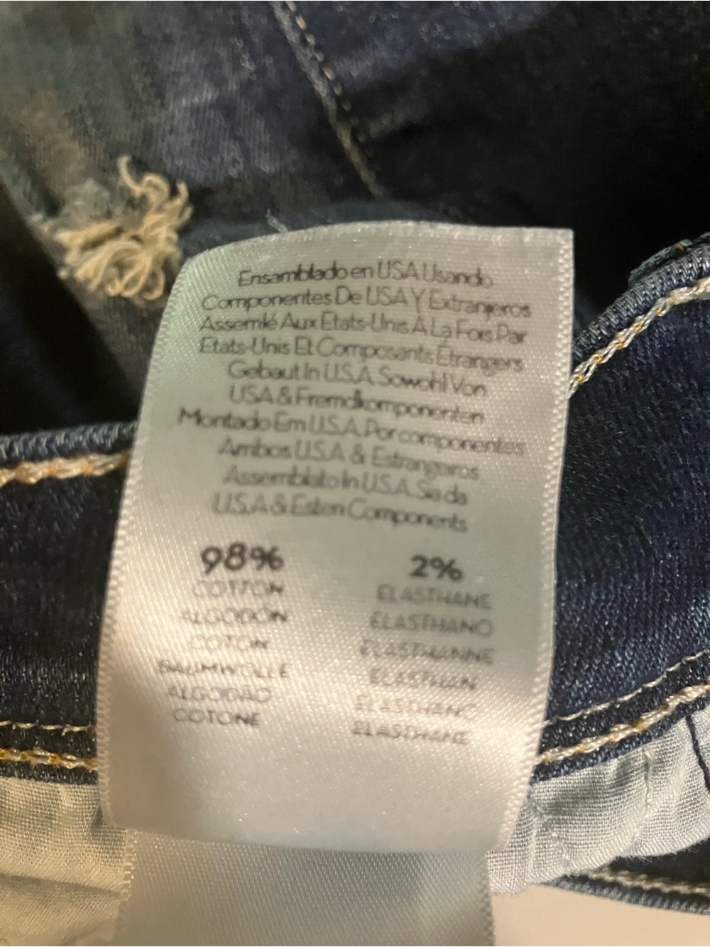 MOTHER Dark Blue Distressed Flare Jeans - Picture 7 of 8